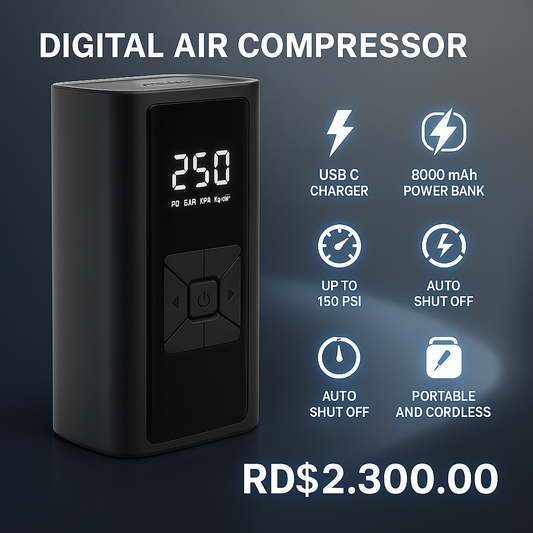 💨(COMPRESOR E INFLADOR DE LLANTAS - Cuida tus llantas)💨